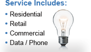 Service Includes: Residential, Retail, Commercial and Data/Phone
